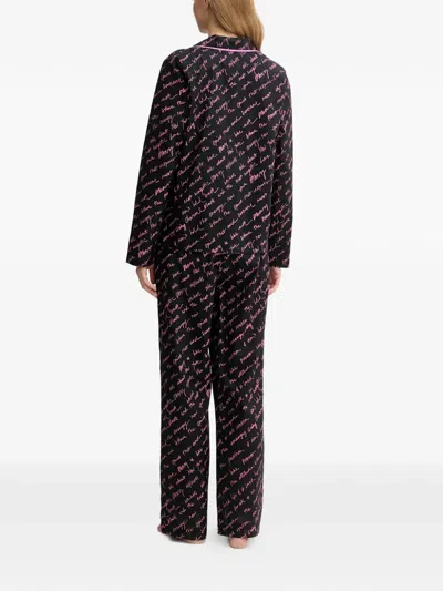 Dkny Printed Pyjama Set In Black