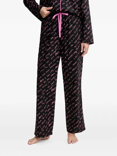 Dkny Printed Pyjama Set In Black