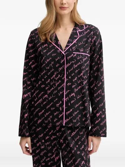 Dkny Printed Pyjama Set In Black