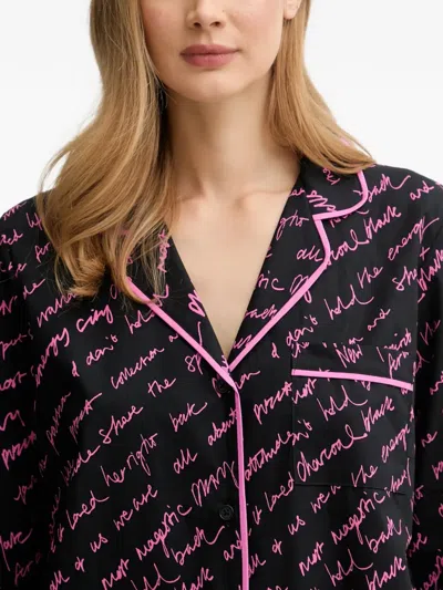 Dkny Printed Pyjama Set In Black