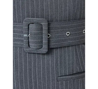 French Connection Minka Pinstripe Belted Minidress In Multi