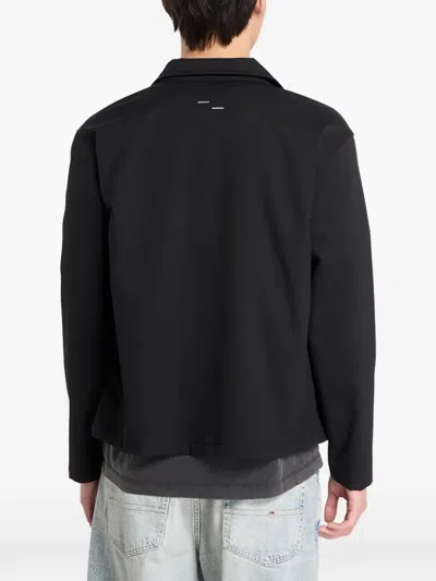 Filling Pieces Twill Embroidered Coach Jacket In Black