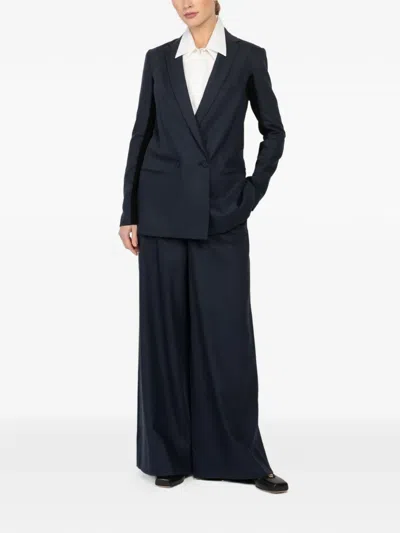 Nells Nelson Double-breasted Panelled Blazer In Blue