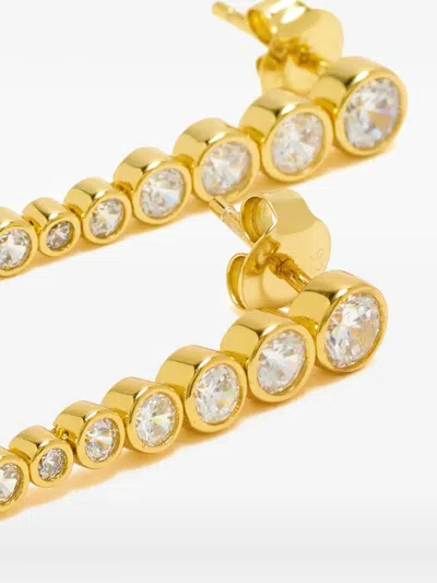 Ragbag Studio Oda Cubic-zirconia Drop Earrings In Gold