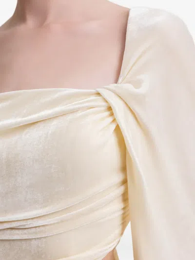 Gemy Maalouf Cut-out Draped Dress In Neutral