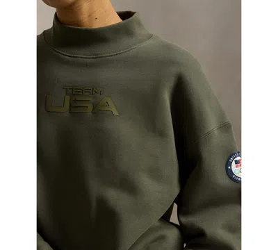 Polo Ralph Lauren Women's Mock Neck Pull-on Sweatshirt In Green