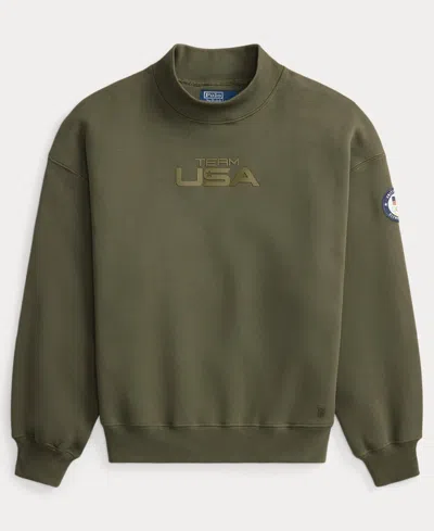 Polo Ralph Lauren Women's Mock Neck Pull-on Sweatshirt In Green