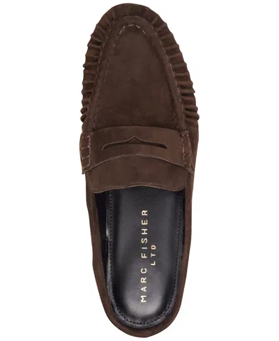 Marc Fisher Ltd Jaynie Almond Toe Loafer Mule In Brown