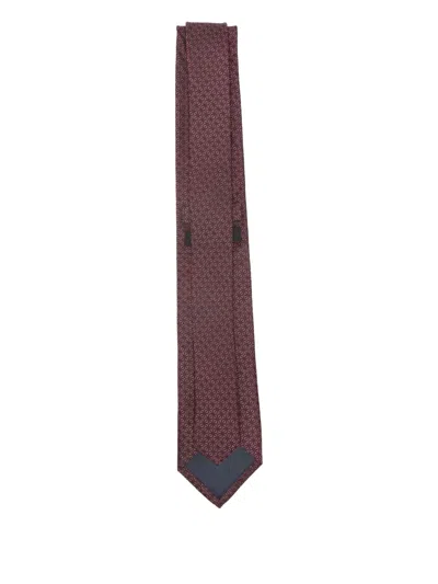 Remus Uomo Patterned Tie Set In Brown