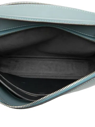 Pre-owned Fendi 2000-2010 Medium Leather Dotcom Satchel In Blue