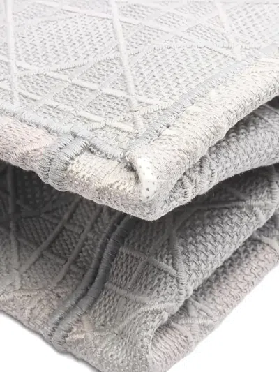 Pre-owned Dior 2000s Book Geometric-pattern Tote Bag In Gray