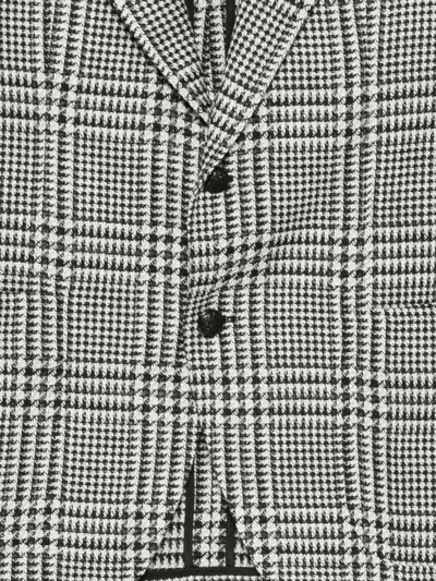 Tagliatore Checked Single-breasted Blazer In Black