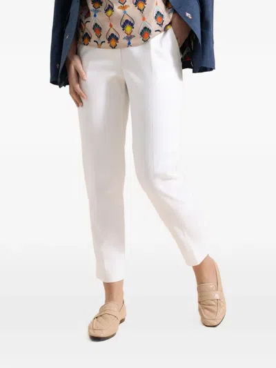 Maison Common Tab-front Trousers In White