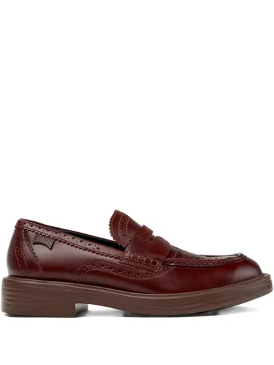 Camper Dean Penny-bar Loafers In Brown