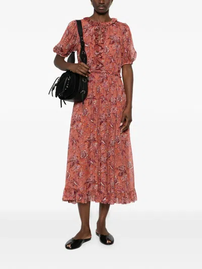 Ulla Johnson Rosamunde Ruffled Floral-pattern Midi Dress In Multi