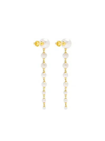 Ragbag Studio Lumora Chandelier Pearl Drop Earrings In Gold