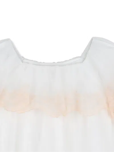 Chloé Ruffled Lace Top In Multi