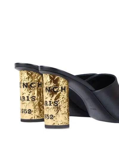 Givenchy Leather Sandals Open Squared Toe Heel In Black