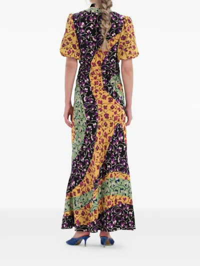 La Doublej Marlene Printed Silk-crepe Maxi Dress In Multi