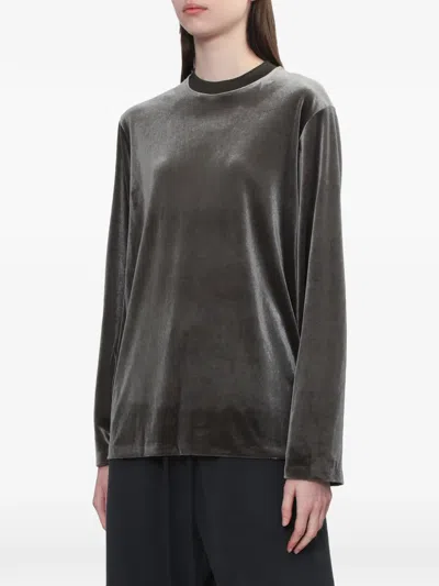 Essentials Long-sleeve Sweatshirt In Gray