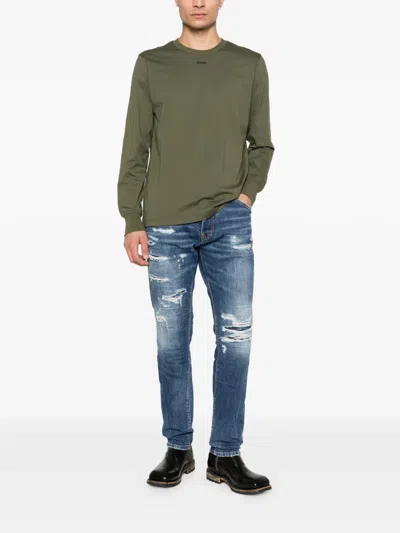Dsquared2 Teddy Distressed Jeans In Blue