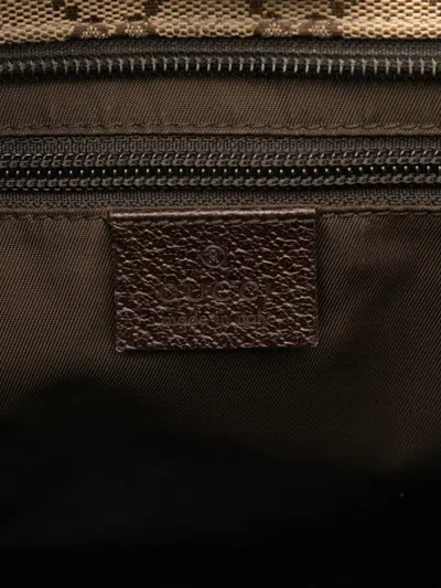 Pre-owned Gucci 2000-2015 Gg Canvas Web Tote Bag In Brown