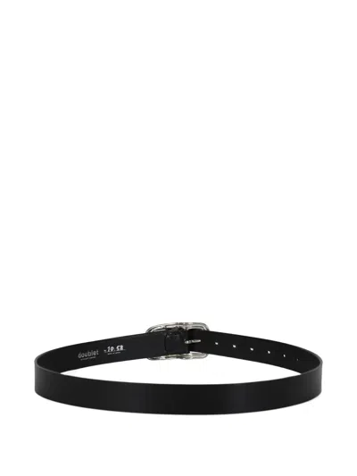 Doublet Logo-buckle Belt In Brown
