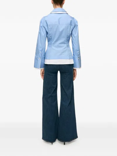 Veronica Beard Bonnie Button-down Shirt In Cadet In Multi