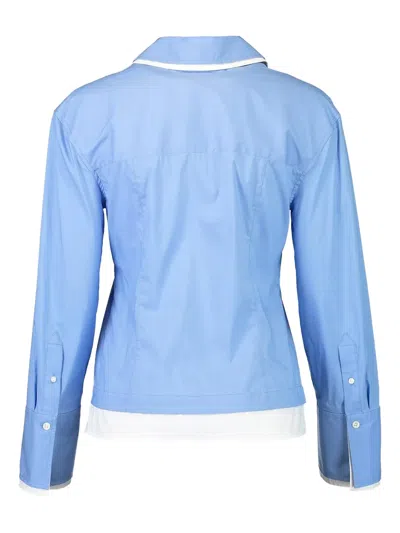 Veronica Beard Bonnie Button-down Shirt In Cadet In Multi