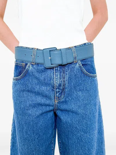 Odeeh Wide Buckle Belt In Blue