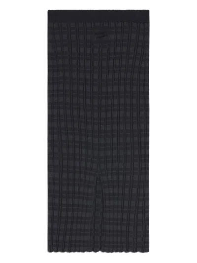 中号混色开衩半身裙