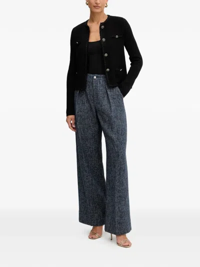 Twinset Buttoned Trim Jacket In Black