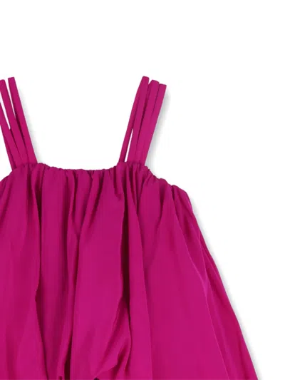 Chloé Tiered Strap Dress In Pink