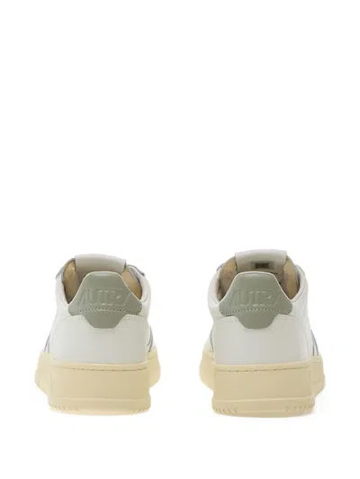 Autry Low-top Sneakers With Perforated Detailing And Metallic Accents In White