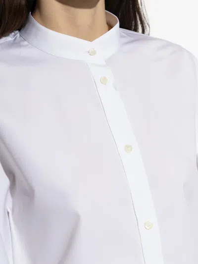 Givenchy Collarless Button Shirt In White