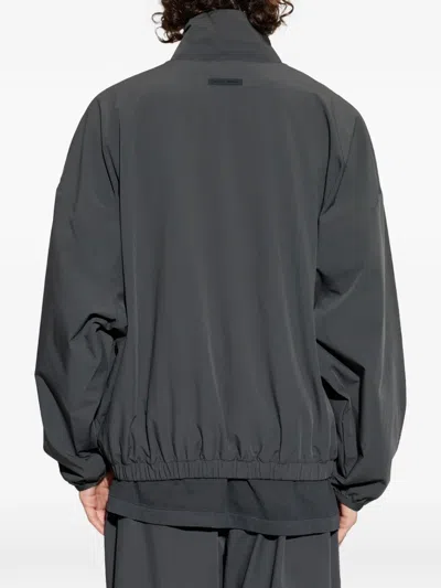 Essentials Tech Nylon Half Zip Track Jacket In Gray