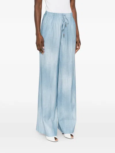 Ermanno Scervino Drawstring Trousers In Blue