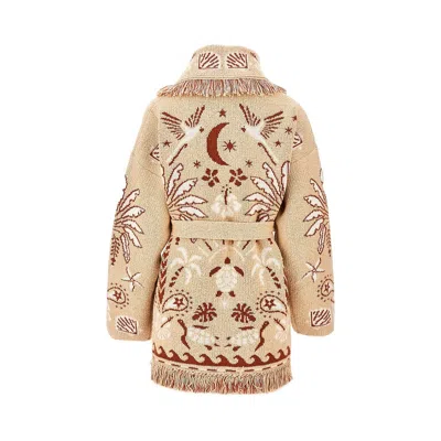 Alanui 'echoes Of The Island' Wool Blend Cardigan In Neutral