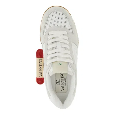 Valentino Garavani Signature Detail Ankle Padding Sneakers With Interchangeable Laces In White