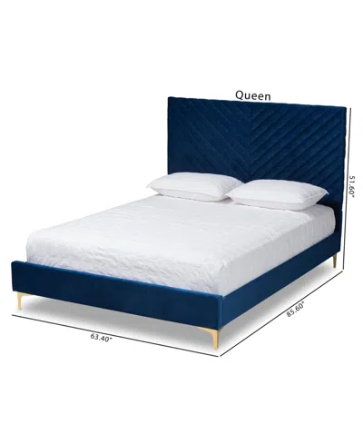 Baxton Studio Fabrico 85.6" Metal Contemporary Queen Platform Bed In White