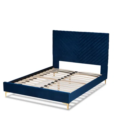 Baxton Studio Fabrico 85.6" Metal Contemporary Queen Platform Bed In White