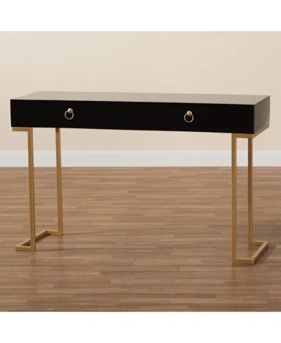 Baxton Studio Beagan 15.7" Metal Contemporary Console Table In Black