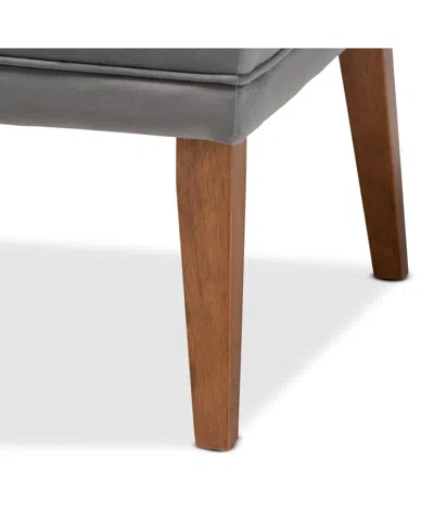 Baxton Studio Stewart 27" Wood Mid-century Dining Chair In Gray