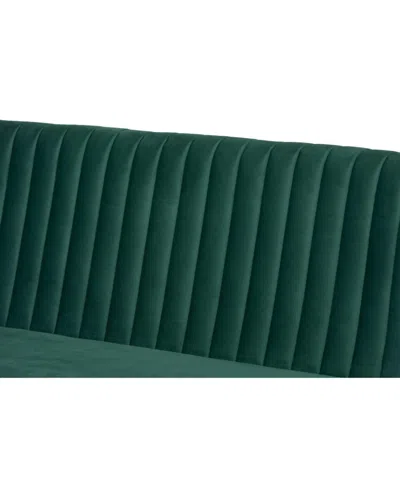 Baxton Studio Alvis 2-pc. Wood Mid-century Dining Nook Banquette Set In Green