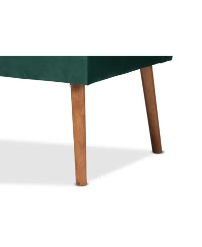 Baxton Studio Alvis 2-pc. Wood Mid-century Dining Nook Banquette Set In Green