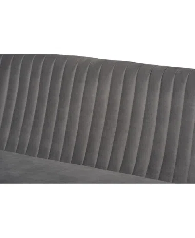 Baxton Studio Alvis 2-pc. Wood Mid-century Dining Nook Banquette Set In Gray