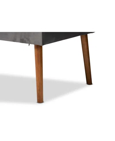 Baxton Studio Alvis 2-pc. Wood Mid-century Dining Nook Banquette Set In Gray