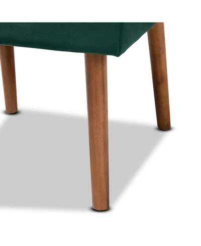 Baxton Studio Alvis 25" Wood Mid-century Dining Chair In Green