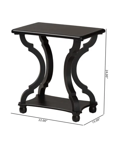Baxton Studio Boxton Studio Cianna 22" Wood Traditional End Table In Black