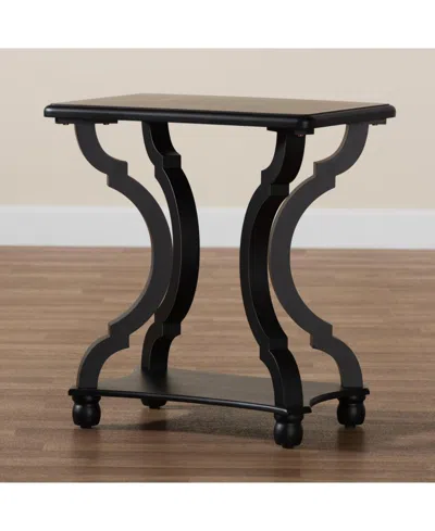 Baxton Studio Boxton Studio Cianna 22" Wood Traditional End Table In Black